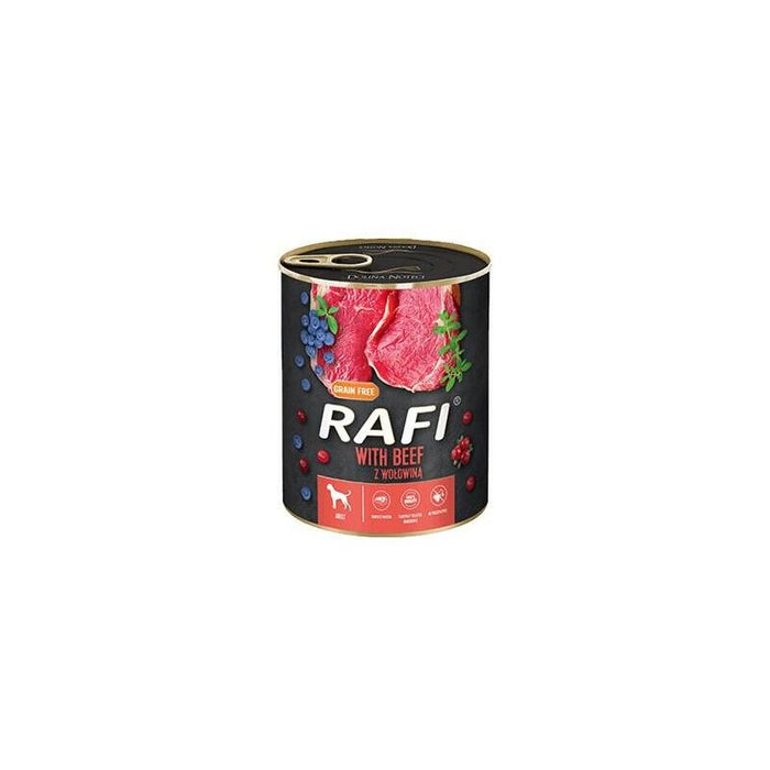 Dolina Noteci Rafi Comida Húmeda Para Perros Con Ternera, Arándanos Y Arándanos Rojos - 800g