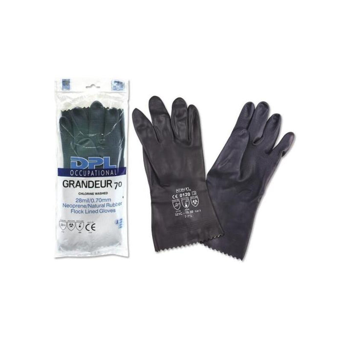 Dpl Occupational Grandeur Guantes Industriales Talla 8-8 1/2 - Flocados - Espesor En Palma De 0,7mm - Industria