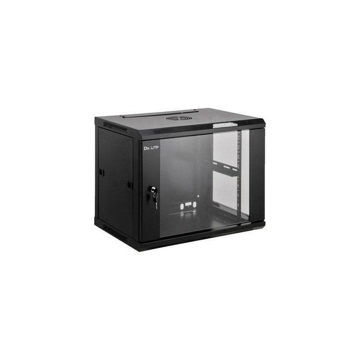 Drutp Rack9u600450 Armario Rack Mural 19" 9u 600x450 + Bandeja + Regleta Aluminio 6 Tomas + Ventilador