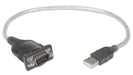 EAN 0766623205146 - Manhattan 205146 cable de serie Negro, Transparente 0,45 m USB tipo A D-Sub (DB-9) imagen 3