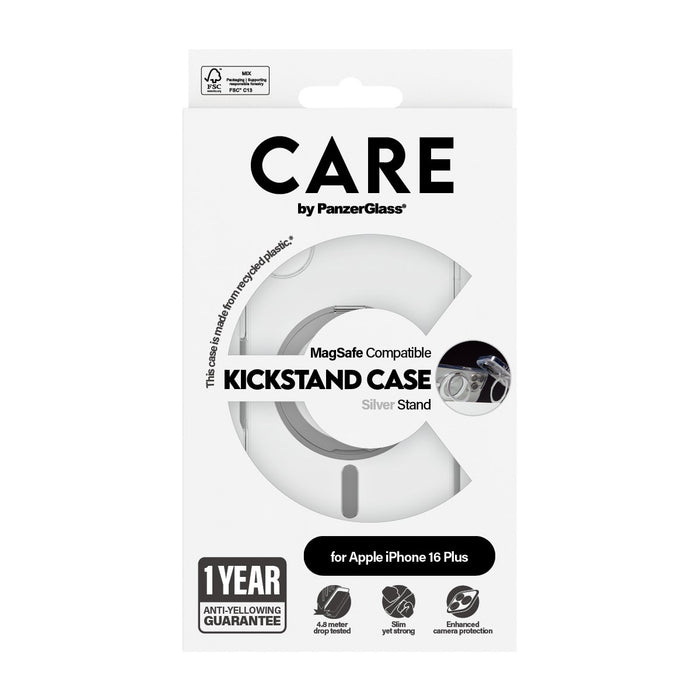 EAN 5715685003899 - PanzerGlass CARE™ by ® Case Transparent w. Silver Kickstand & MagSafe iPhone 16 Plus funda para teléfono  imagen 3