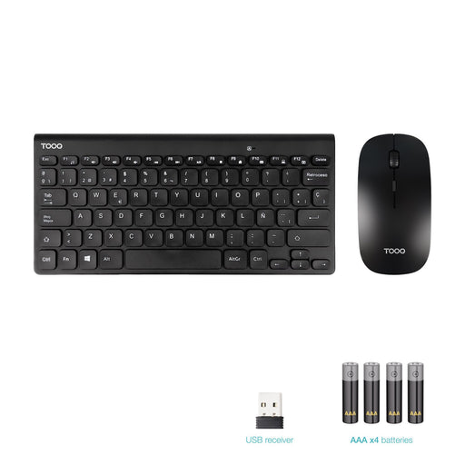 EAN 8433281017580 - TooQ TQKMW-3101-B teclado Ratón incluido Universal RF inalámbrico imagen 2
