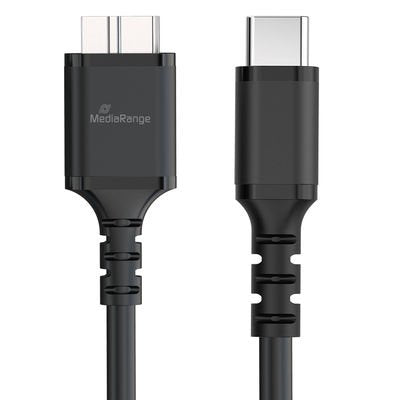 EAN 4260664879336 - MediaRange MRCS257 cable USB USB 3.2 Gen 1 (3.1 Gen 1) 0,5 m Micro-USB B USB C Negro imagen 2