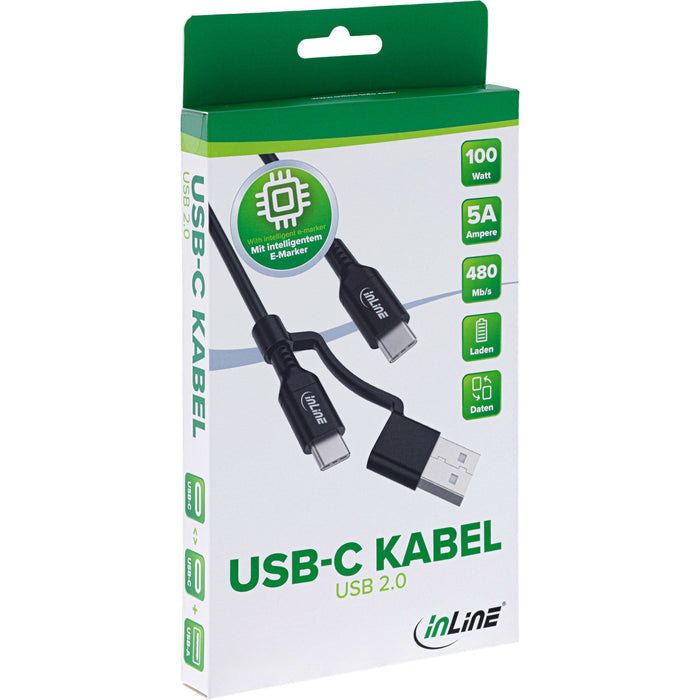 EAN 4043718331390 - InLine 31412B cable USB USB 2.0 2 m USB C 0,48 Gbit/s 100 W Negro imagen 2