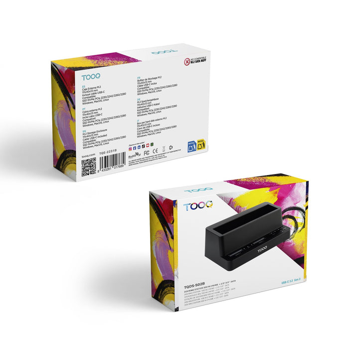 EAN 8433281016880 - TooQ TQDS-502B base de conexión para disco duro imagen 8