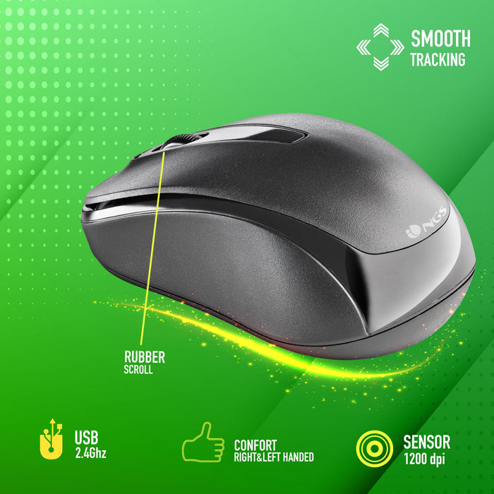 EAN 8435430621013 - NGS EASY GAMMA ratón Oficina Ambidextro RF inalámbrico Óptico 1200 DPI imagen 4