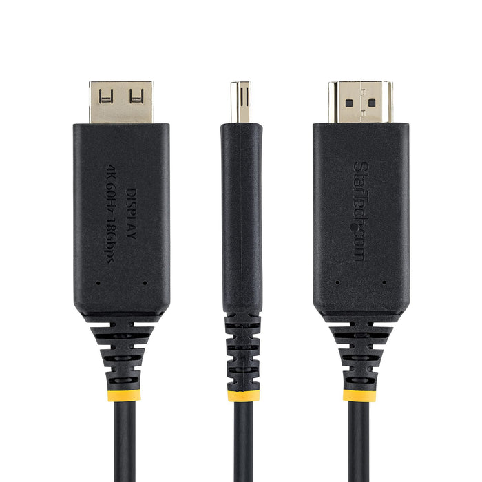 EAN 65030928120 - StarTech.com 2M-USBC-HDMI-4K60-G adaptador de cable de vídeo USB Tipo C HDMI tipo A (Estándar) Negro imagen 6