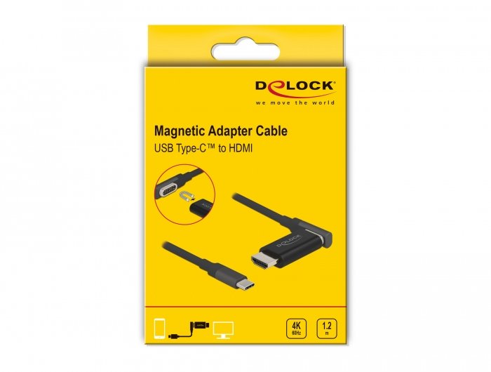 EAN 4043619666850 - DeLOCK 66685 adaptador de cable de vídeo 1,2 m HDMI tipo A (Estándar) USB Tipo C Negro imagen 4