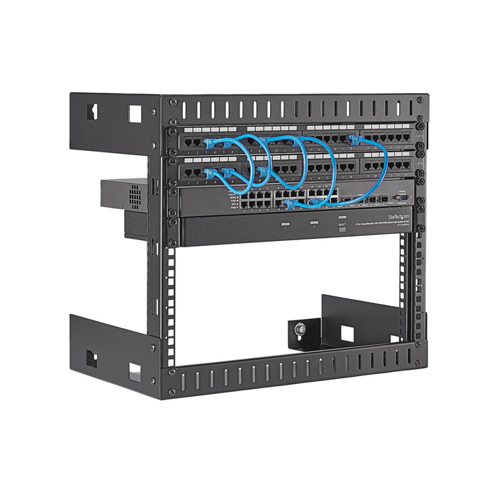 EAN 0065030834148 - StarTech.com RK812WALLO armario rack Bastidor de pared Negro imagen 3