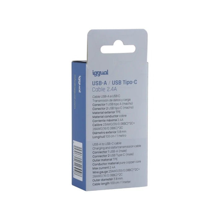 EAN 8435364316948 - iggual IGG316948 cable USB USB 2.0 1 m USB A USB C Blanco imagen 4