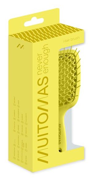 EAN 8021735228608 - Muitomas HAIRBRUSHYL cepillo para el cabello y peine Universal Cepillo paleta para el pelo Amarillo 1 pie imagen 3