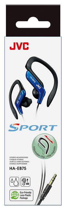 EAN 4975769009587 - JVC HA-EB75 Auriculares Alámbrico gancho de oreja, Dentro de oído Deportes Negro, Azul imagen 2