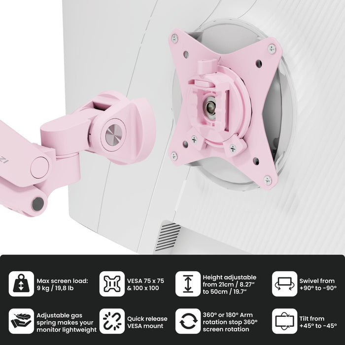 EAN 0850072937304 - Arozzi AZ-ALZARE-NEO-PNK soporte para monitor Escritorio Rosa imagen 5