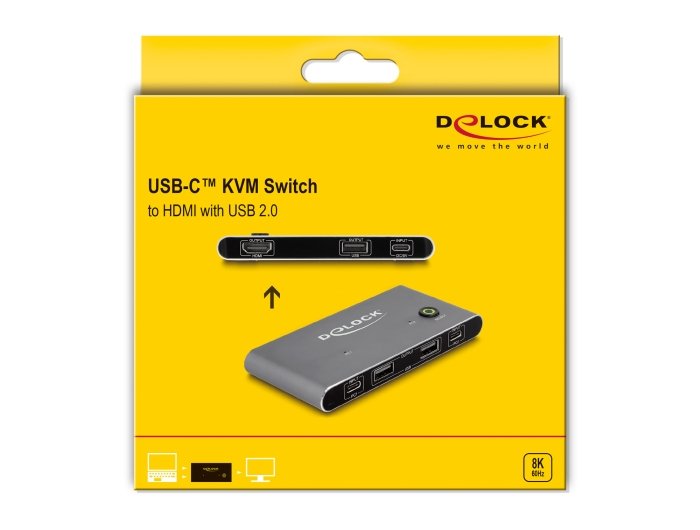 EAN 4043619114863 - DeLOCK 11486 interruptor KVM Antracita imagen 2
