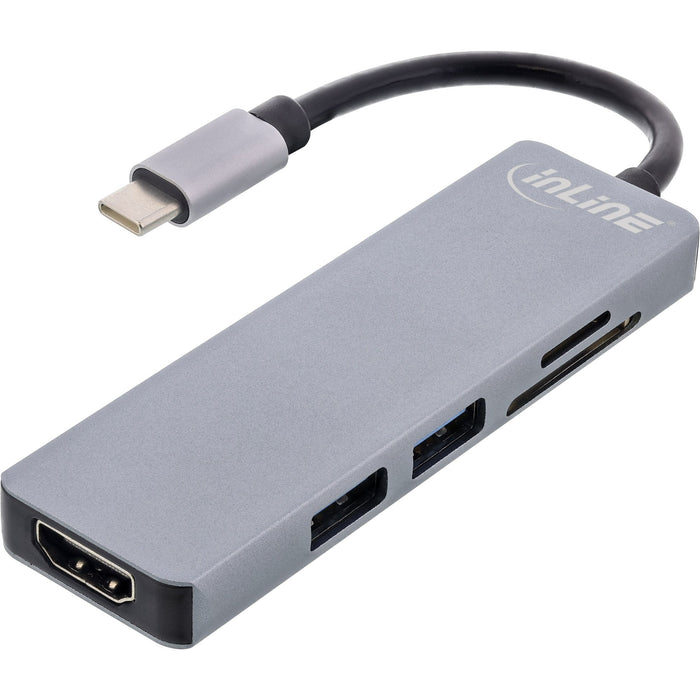 EAN 4043718300822 - InLine 33271I hub de interfaz USB 3.2 Gen 1 (3.1 Gen 1) Type-C 5000 Mbit/s Gris imagen 1