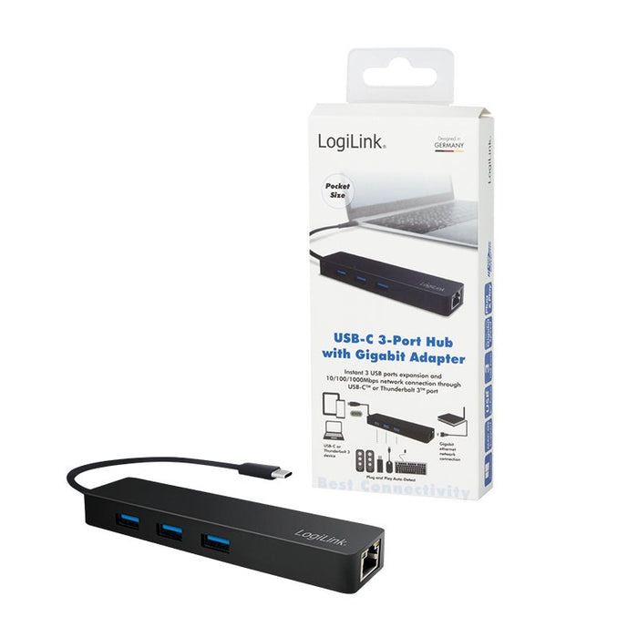 EAN 4052792048681 - LogiLink UA0313 base para portátil y replicador de puertos USB 3.2 Gen 1 (3.1 Gen 1) Type-C Negro imagen 5