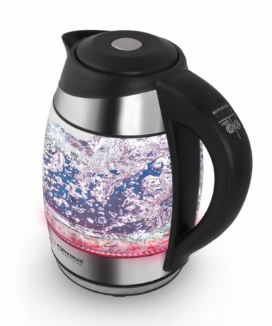 EAN 5901299949849 - Esperanza EKK026 tetera eléctrica 1,7 L 2200 W Negro, Transparente imagen 3