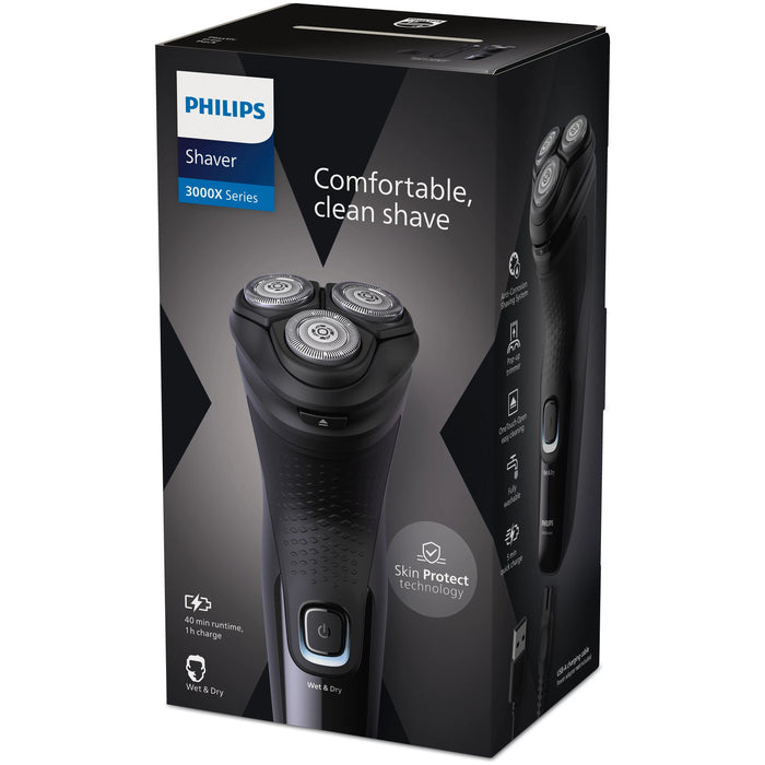 EAN 8720689018920 - Philips X3001/00 afeitadora Máquina de afeitar de rotación Recortadora Negro imagen 4