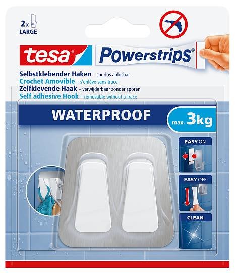 EAN 4042448392831 - TESA 59785-00000 gancho para almacenamiento Interior Gancho toallero Acero inoxidable, Blanco 1 pieza(s) imagen 2