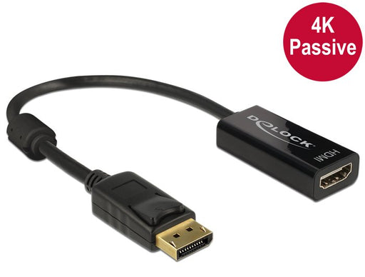 EAN 4043619626090 - DeLOCK 62609 adaptador de cable de vídeo 0,2 m DisplayPort HDMI Negro imagen 2