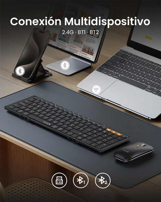 EAN 6931446902358 - ProtoArc XKM01 teclado para móvil QWERTY Español USB + Bluetooth Negro imagen 3