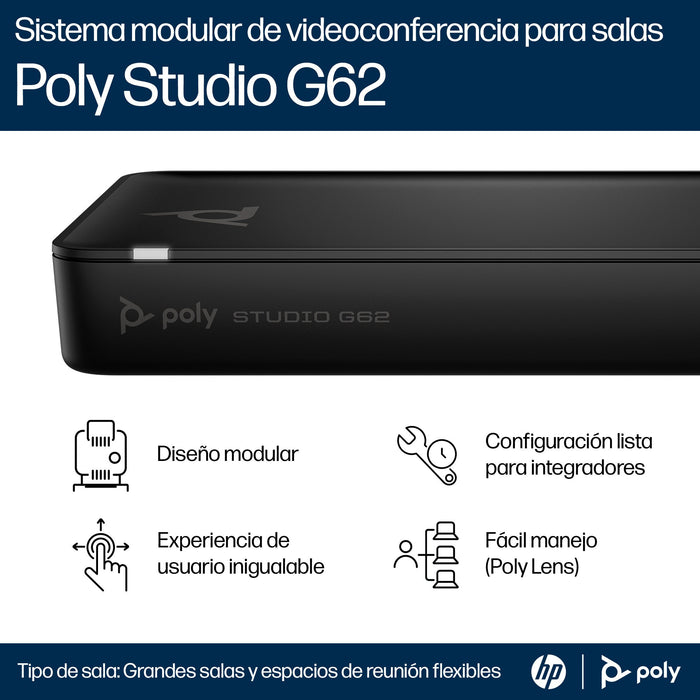 EAN 0197961146721 - HP Poly Studio G62 Video Conferencing System sistema de video conferencia 10 personas(s) Ethernet Sistema imagen 5