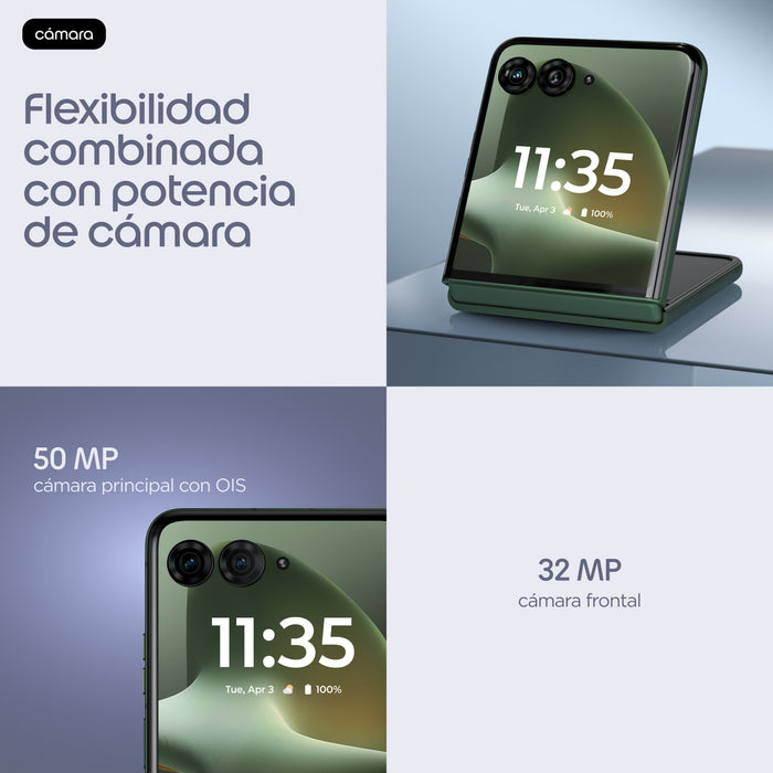 EAN 840493618555 - Motorola razr 70 plus 17,5 cm (6.9") SIM doble Android 16.0 5G USB Tipo C 12 GB 512 GB 4500 mAh Verde oscu imagen 18