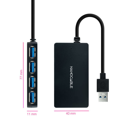 EAN 8433281012295 - Nanocable 10.16.4403 hub de interfaz USB 3.2 Gen 1 (3.1 Gen 1) Type-A imagen 2