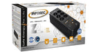 EAN 3700085660867 - Infosec Z2 EX 700 sistema de alimentación ininterrumpida (UPS) 0,7 kVA 360 W 6 salidas AC imagen 3