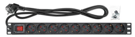 EAN 0766623715133 - Intellinet 715133 unidad de distribución de energía (PDU) 9 salidas AC 1U Negro imagen 5