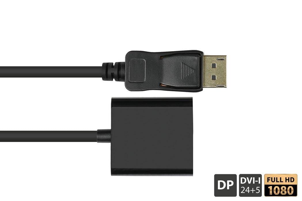 EAN 4014619603350 - Alcasa DP-AD10 adaptador de cable de vídeo 0,2 m DisplayPort DVI-I Negro imagen 3