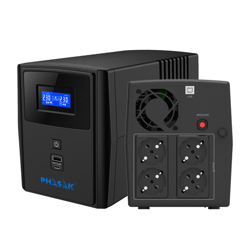 EAN 5605922008711 - Phasak Sirius sistema de alimentación ininterrumpida (UPS) Línea interactiva 2,26 kVA 1320 W 4 salidas AC imagen 1