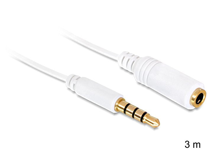 EAN 4043619844838 - DeLOCK 3.5mm 3m cable de audio 6,35mm 3,5mm Blanco imagen 2