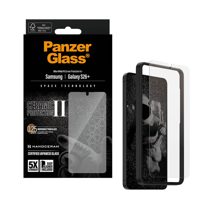 EAN 5715685033803 - PanzerGlass ® Ceramic Screen Protector Samsung Galaxy S26+ | Ultra-Wide Fit w. EasyAligner Protector de p imagen 5