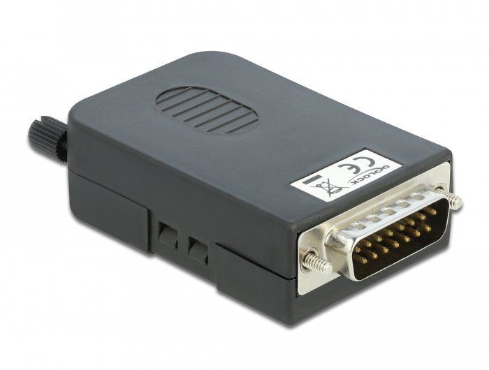 EAN 4043619665662 - DeLOCK 66566 cambiador de género para cable serial Sub-D15 16 pin terminal block Negro imagen 3