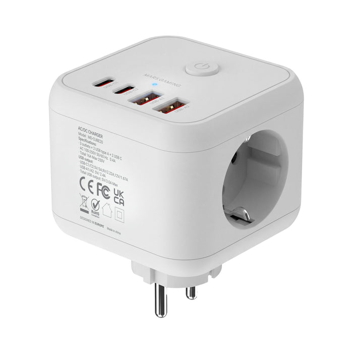 EAN 8435693114062 - Mars Gaming MDCUBE20W cargador de dispositivo móvil Blanco imagen 3