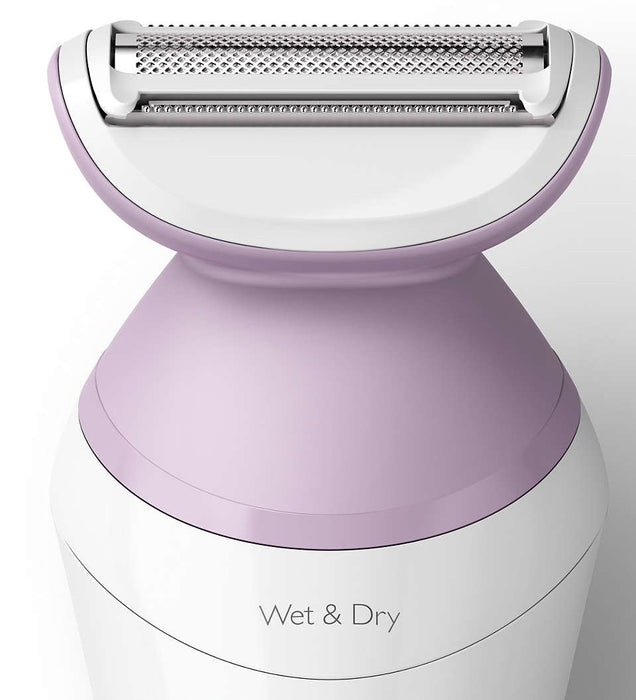 EAN 8710103998143 - Philips 6000 series BRL136/00 maquinilla de afeitar para mujer 1 cabezal(es) Recortadora Rosa, Blanco imagen 5