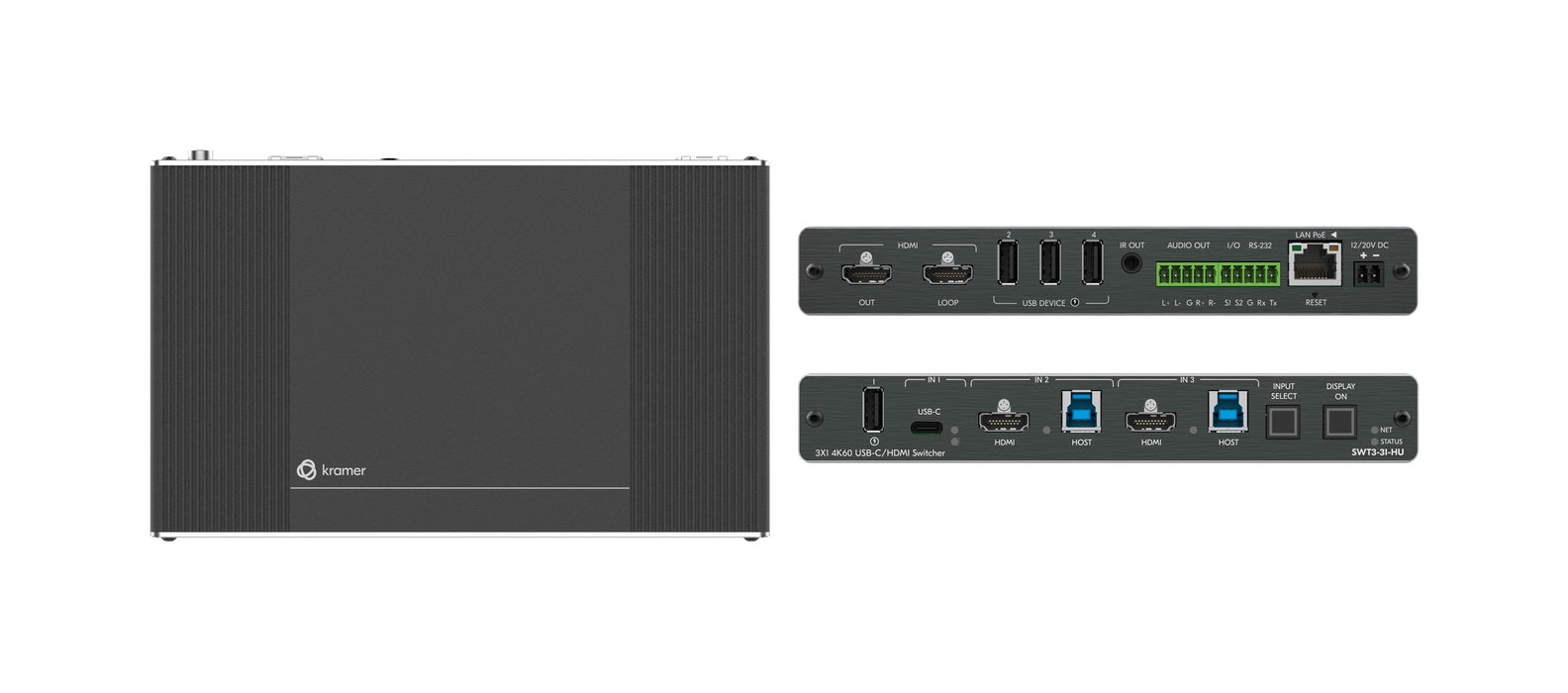 EAN 7291063098520 - Kramer Electronics SWT3-31-HU HDMI/MiniDP/VGA/USB-C imagen 1