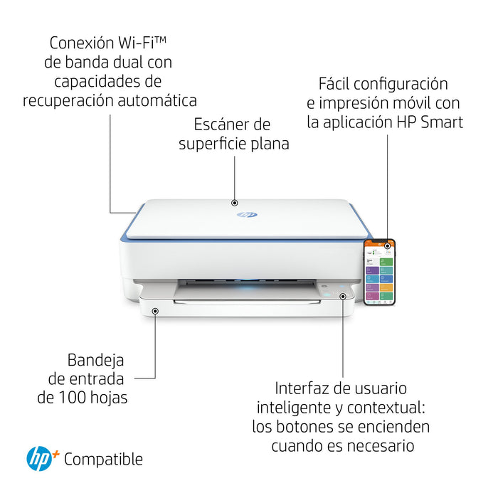 EAN 0195161625435 - HP ENVY 6010e AiO Printer Inyección de tinta térmica A4 4800 x 1200 DPI 10 ppm Wifi imagen 4