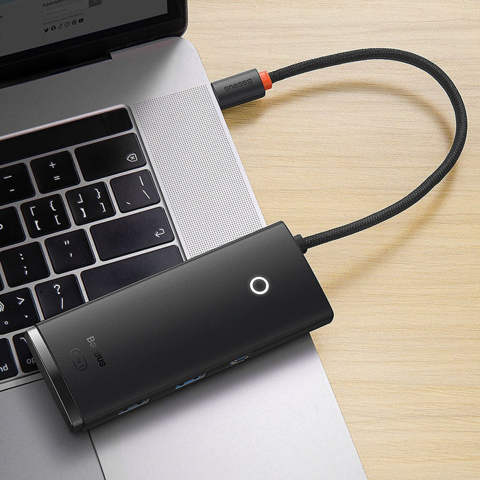 EAN 6932172606329 - Baseus WKQX050001 hub de interfaz USB Tipo C 5000 Mbit/s Negro imagen 9