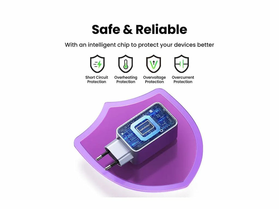 EAN 6941876228744 - Ugreen Nexode Pro EU 3-Port GaN PD Fast Charger With USB-C Cable Universal Negro, Gris Corriente alterna  imagen 4