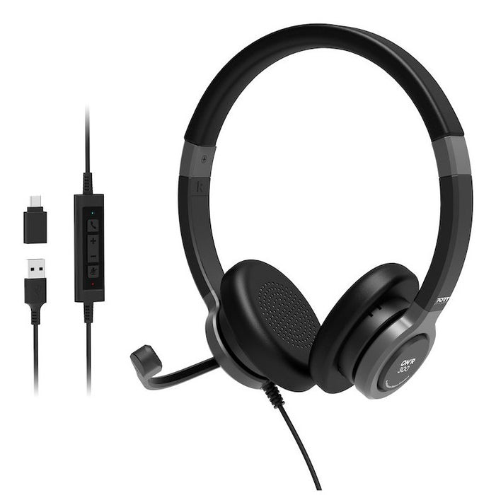 EAN 3567049120016 - Port Designs 912001 auricular y casco Auriculares Alámbrico Diadema Oficina/Centro de llamadas USB Type-C imagen 3