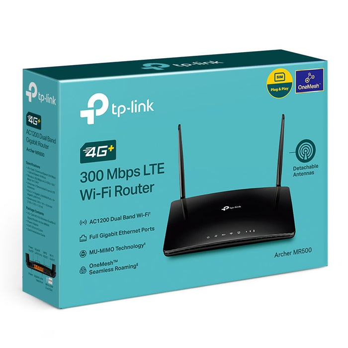 EAN 4897098682852 - TP-Link Archer MR500 router inalámbrico Gigabit Ethernet Doble banda (2,4 GHz / 5 GHz) 4G Negro imagen 5