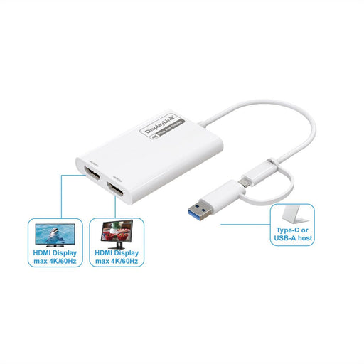 EAN 7630049634763 - ROLINE 12.03.3206 Adaptador gráfico USB 3840 x 2160 Pixeles Blanco imagen 2
