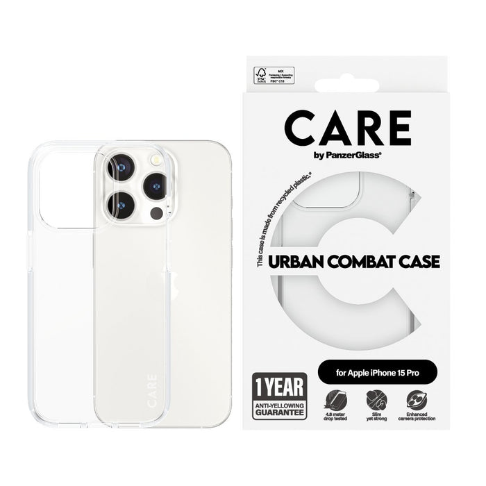 EAN 5715685005572 - PanzerGlass CARE™ by ® Urban Combat Case Transparent iPhone 15 Pro funda para teléfono móvil Transparente imagen 2