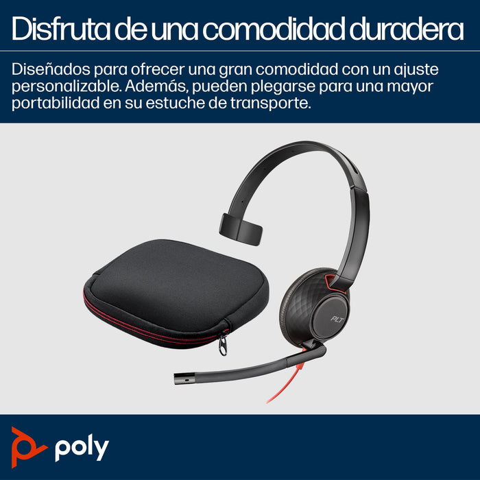 EAN 0197498433097 - HP Poly Blackwire 5210 Monaural USB-C Headset +3.5mm Plug +USB-C/A Adapter (Bulk) Alámbrico Diadema Ofici imagen 4
