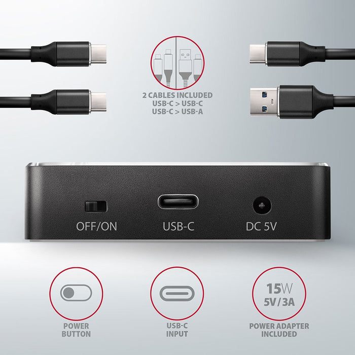 EAN 8595247906496 - Axagon ADSA-M2C base de conexión para disco duro USB 3.2 Gen 2 (3.1 Gen 2) Type-C Negro imagen 6