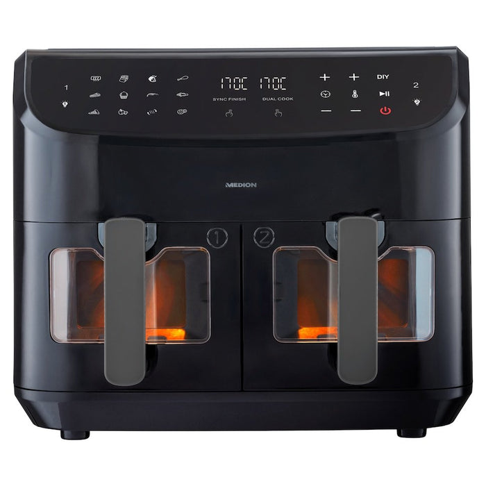 EAN 4061275214840 - MEDION LIFE P20 Doble 8,7 L 2600 W Freidora de aire caliente Negro imagen 3