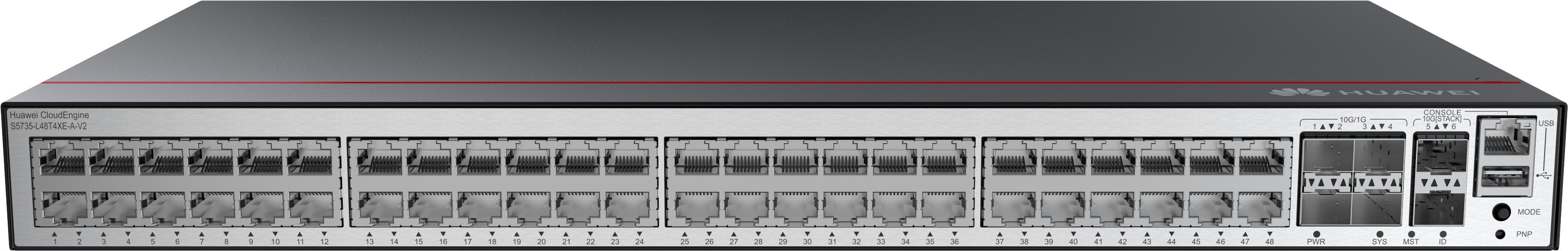 EAN 6901443422166 - Huawei CloudEngine S5735-L48T4XE-A-V2 Gestionado L3 Gigabit Ethernet (10/100/1000) 1U Negro, Plata imagen 1