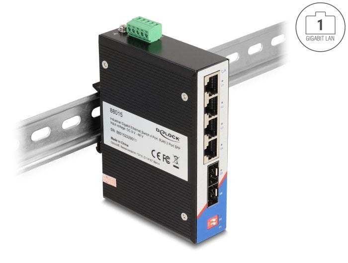 EAN 4043619880157 - DeLOCK 88015 switch No administrado Gigabit Ethernet (10/100/1000) Negro imagen 4